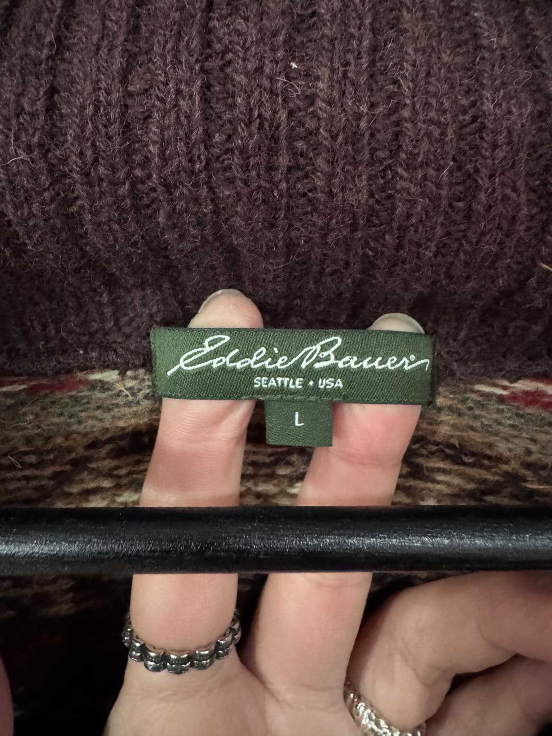 에디바우어 노르딕 숄카라 니트 가디건  상품이미지2