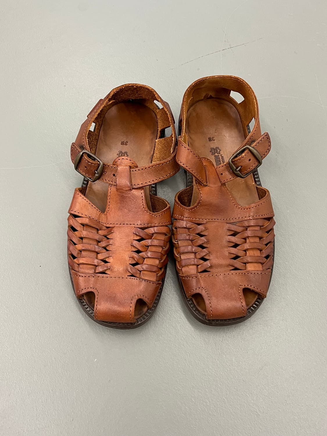 Moda del golfo 빈티지 가죽샌들 (38) 상품이미지2