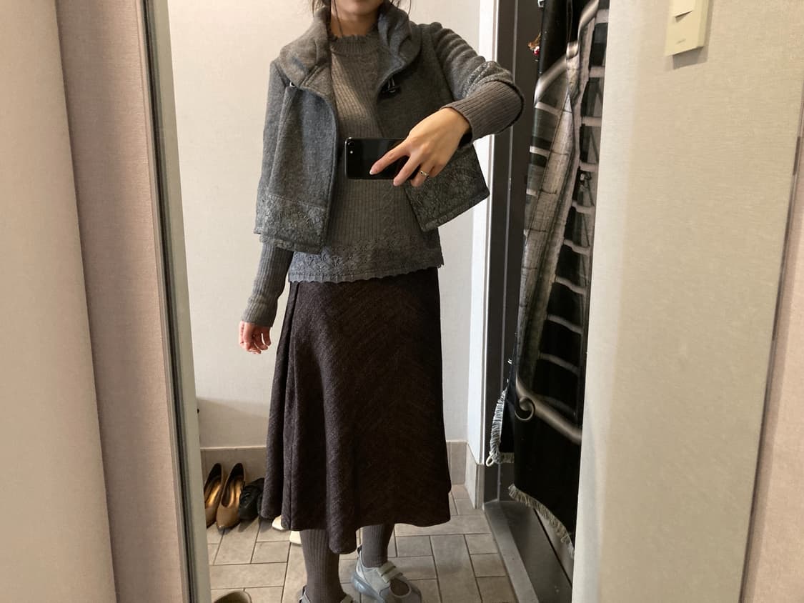 플라워 레이스 7부 떡볶이 가디건 상품이미지3