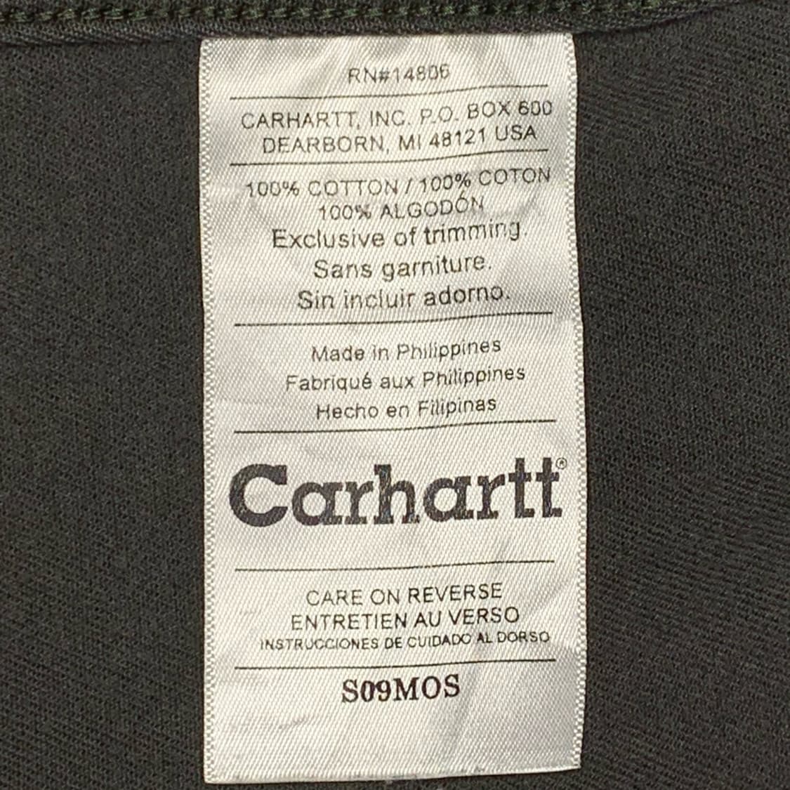[M] 00's 칼하트 헤비코튼 워크셔츠 차콜 그레이 상품이미지5