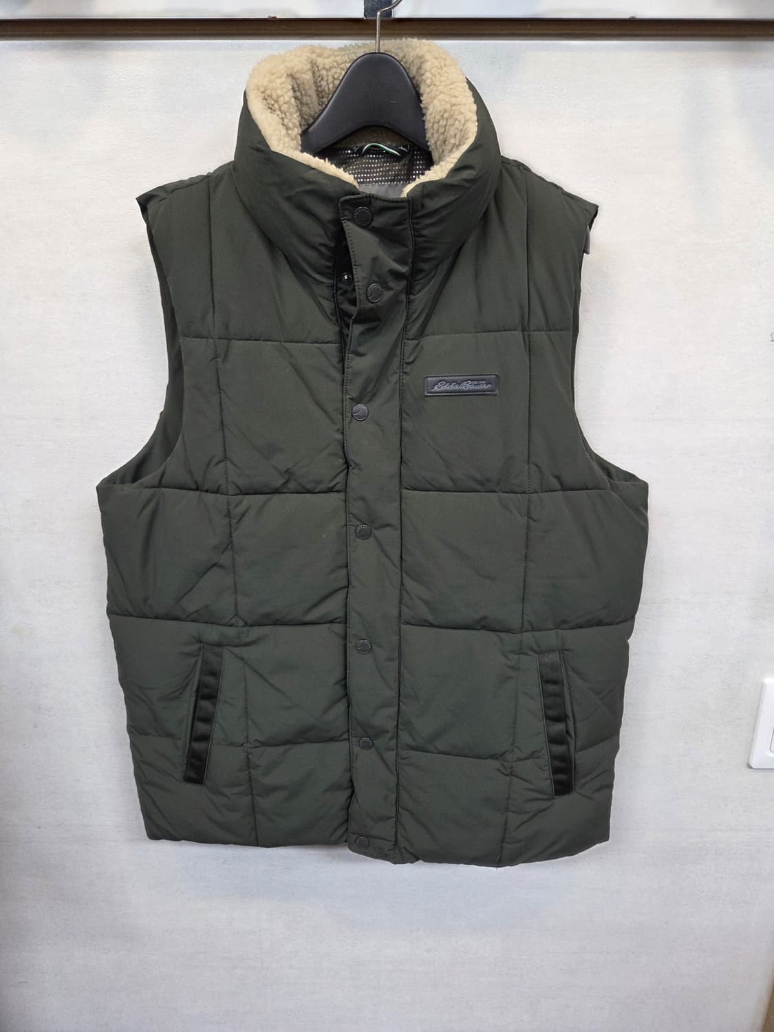 에디바우어 셰르파 패딩조끼 L 카키  상품이미지1