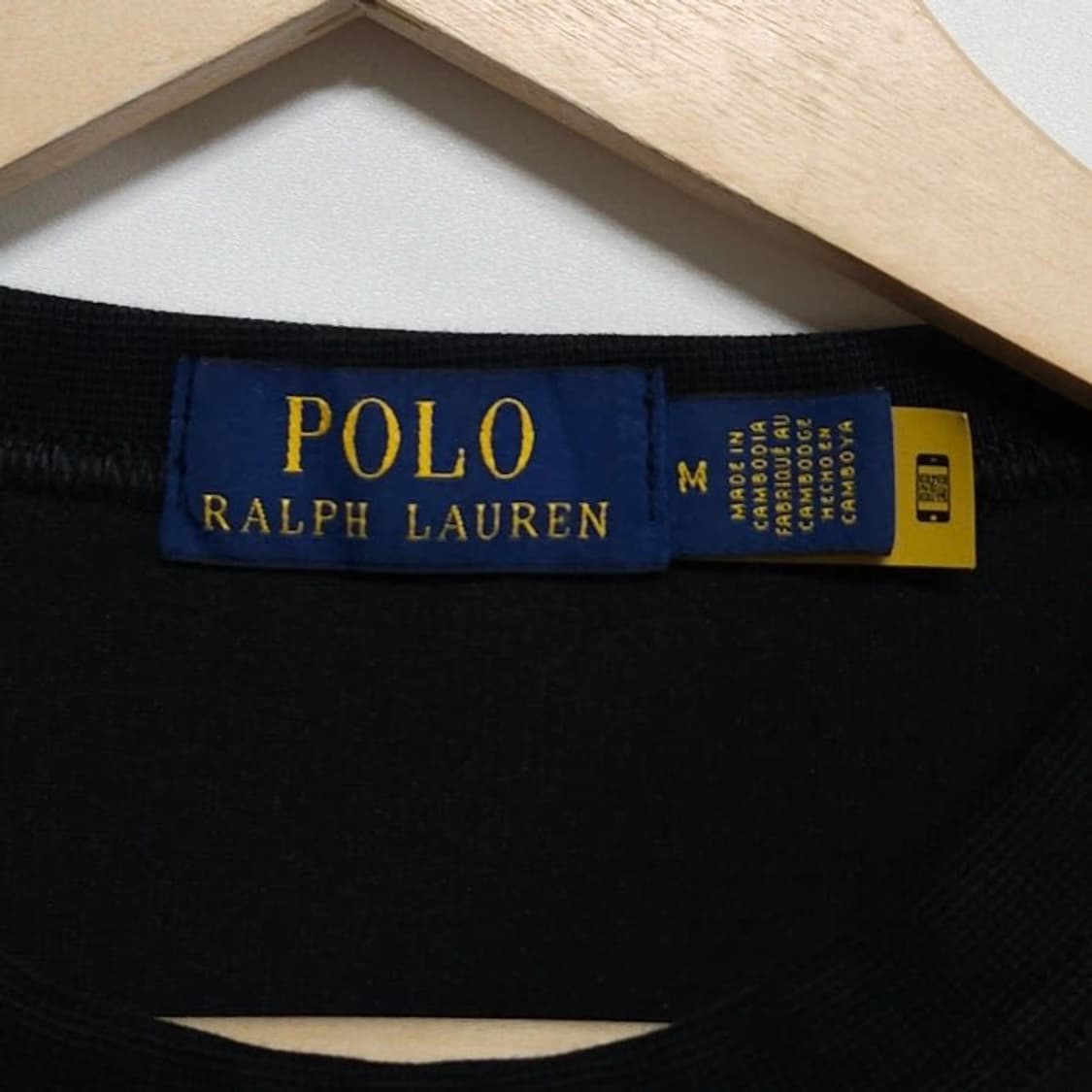 100 POLO 폴로 랄프로렌 반팔 스웻셔츠 블랙 상품이미지4