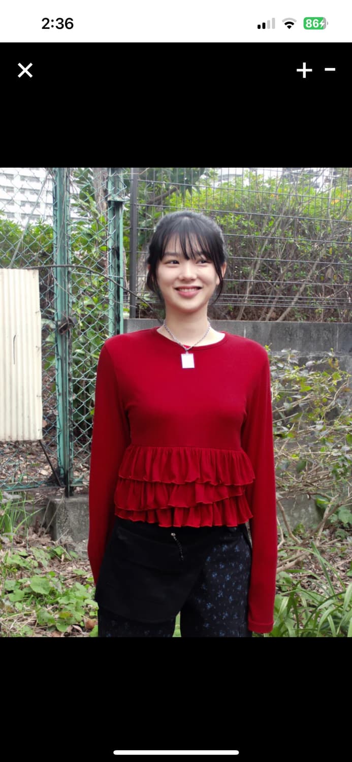 인앤양하모니 프릴 탑 레드 상품이미지6