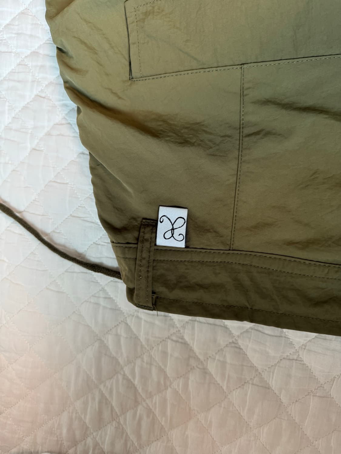 XP127 셔링 카고 팬츠 (KHAKI) 상품이미지5