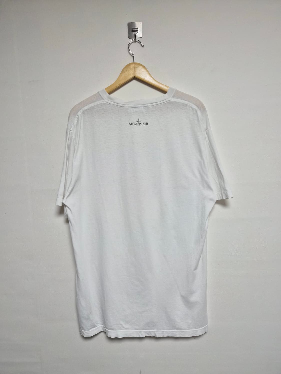 스톤아일랜드 빅로고 화이트 반팔티셔츠 XL - T114 상품이미지2