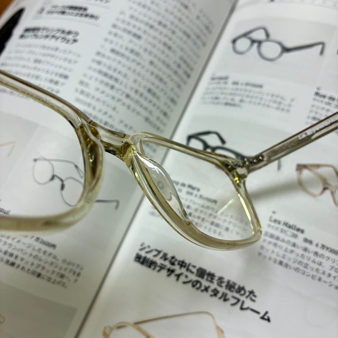 L.A. EYEWORKS 엘에이 아이웍스 옐로우 클리어 투명 뿔테 안경 상품이미지9