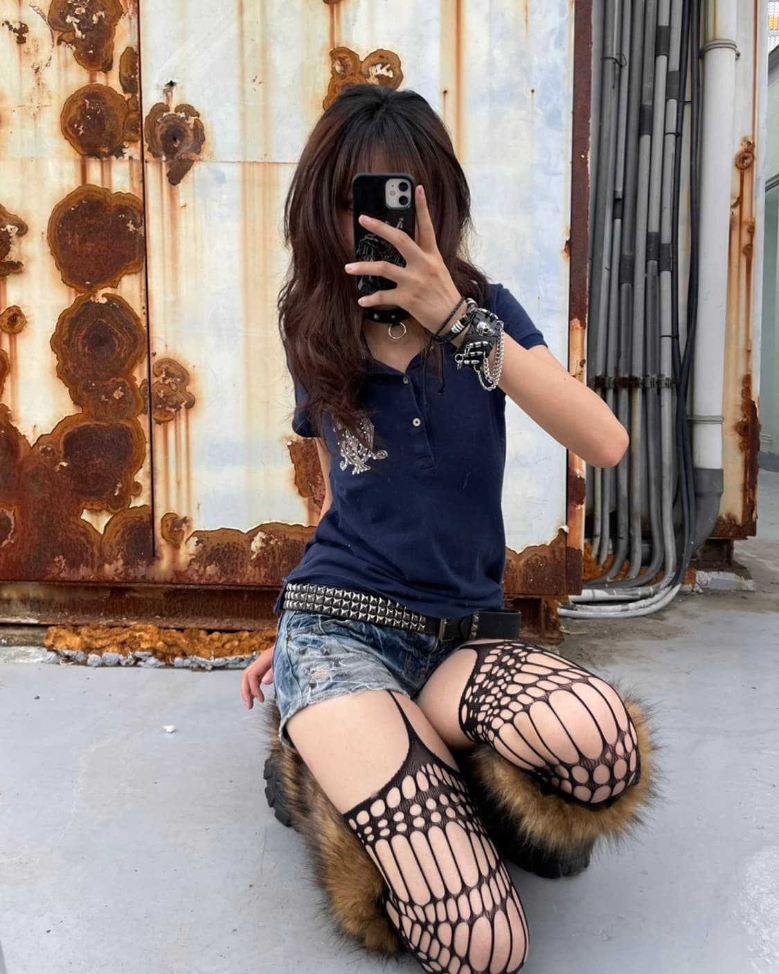 🎸네이비 백 프린팅 칼라 티셔츠🎸 상품이미지2