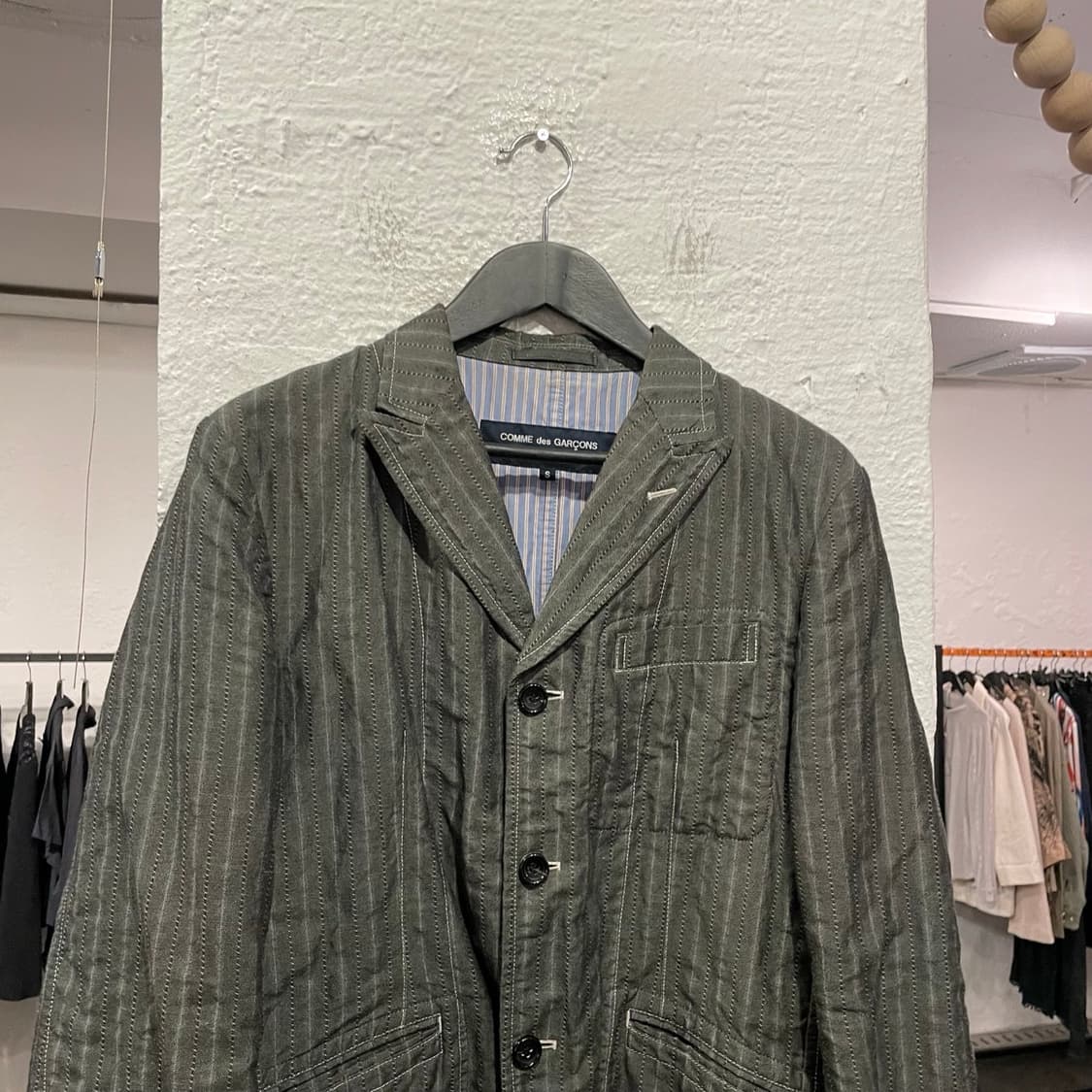 꼼데가르송 옴므 스트라이프 블레이저 상품이미지2