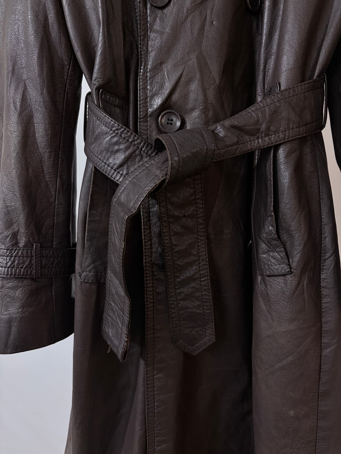 vintage leather coat 상품이미지4