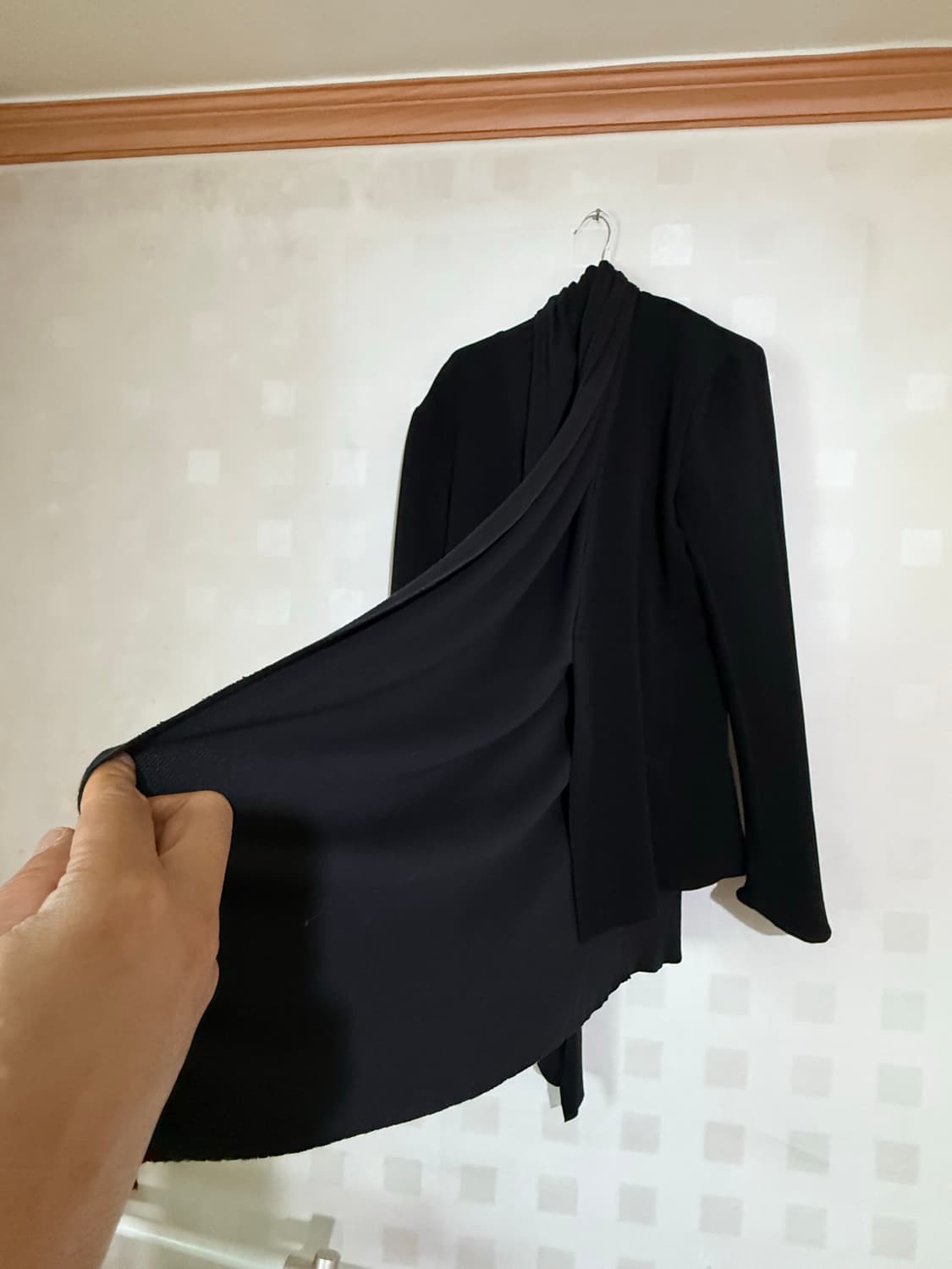 No Id  머플러 레이어드 자켓 상품이미지6