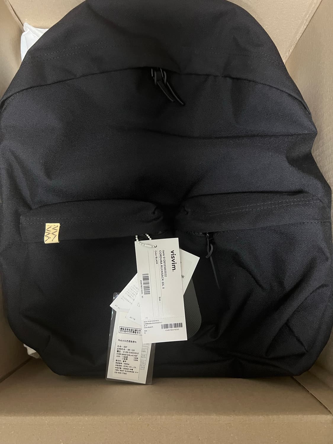 비즈빔 26ss 코듀라 럭색 22l 블랙 상품이미지3