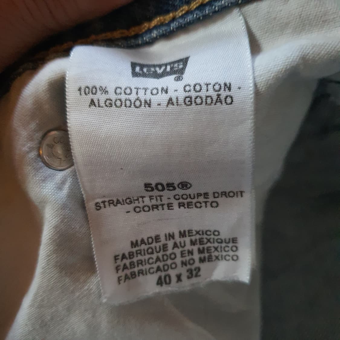 빅 사이즈 리바이스 505 빈티지 데님 팬츠 No.38 상품이미지5