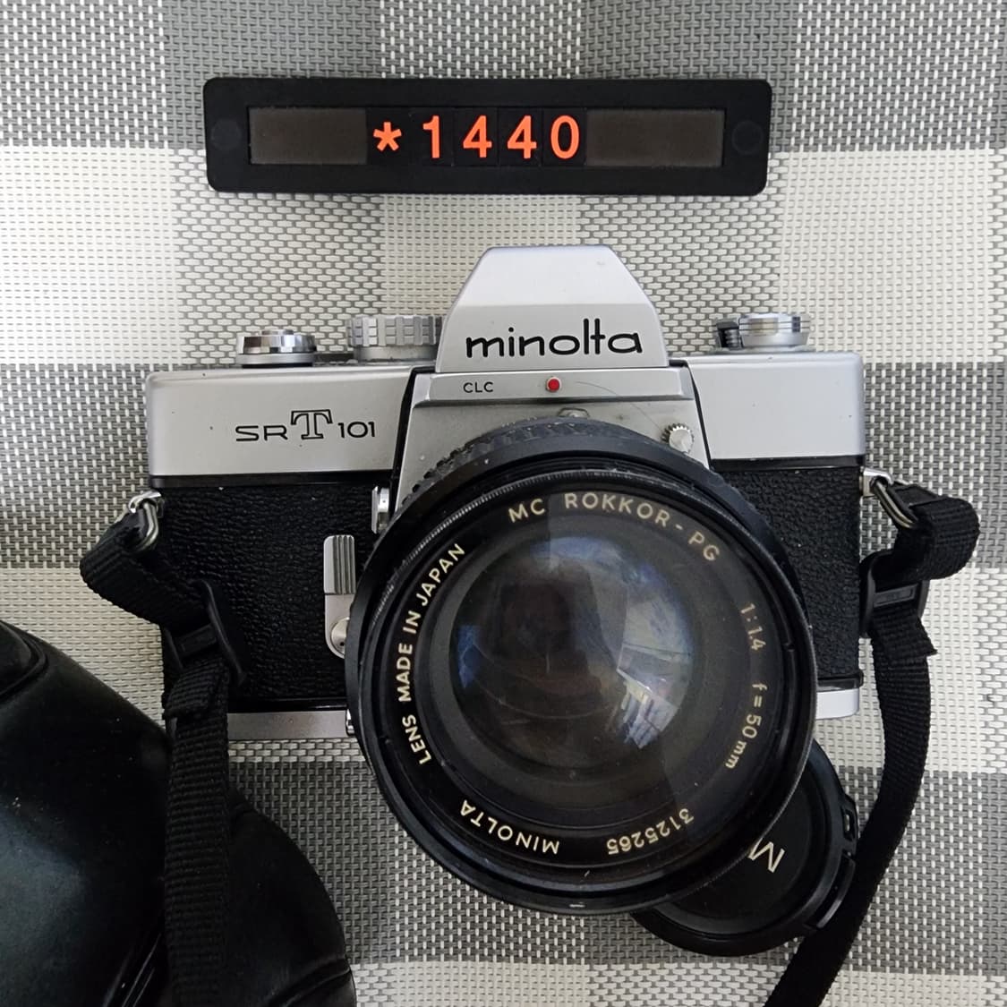 미놀타 SR T 101 필름카메라 1.4렌즈 실버바디 케이스포함 상품이미지1