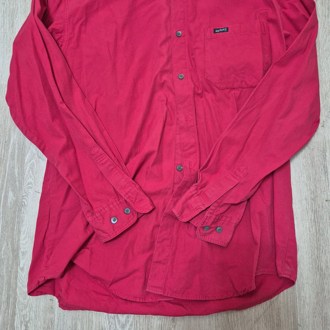 게스 BY 조르주 마르시아노 레드 긴팔 워크 셔츠 상품이미지3