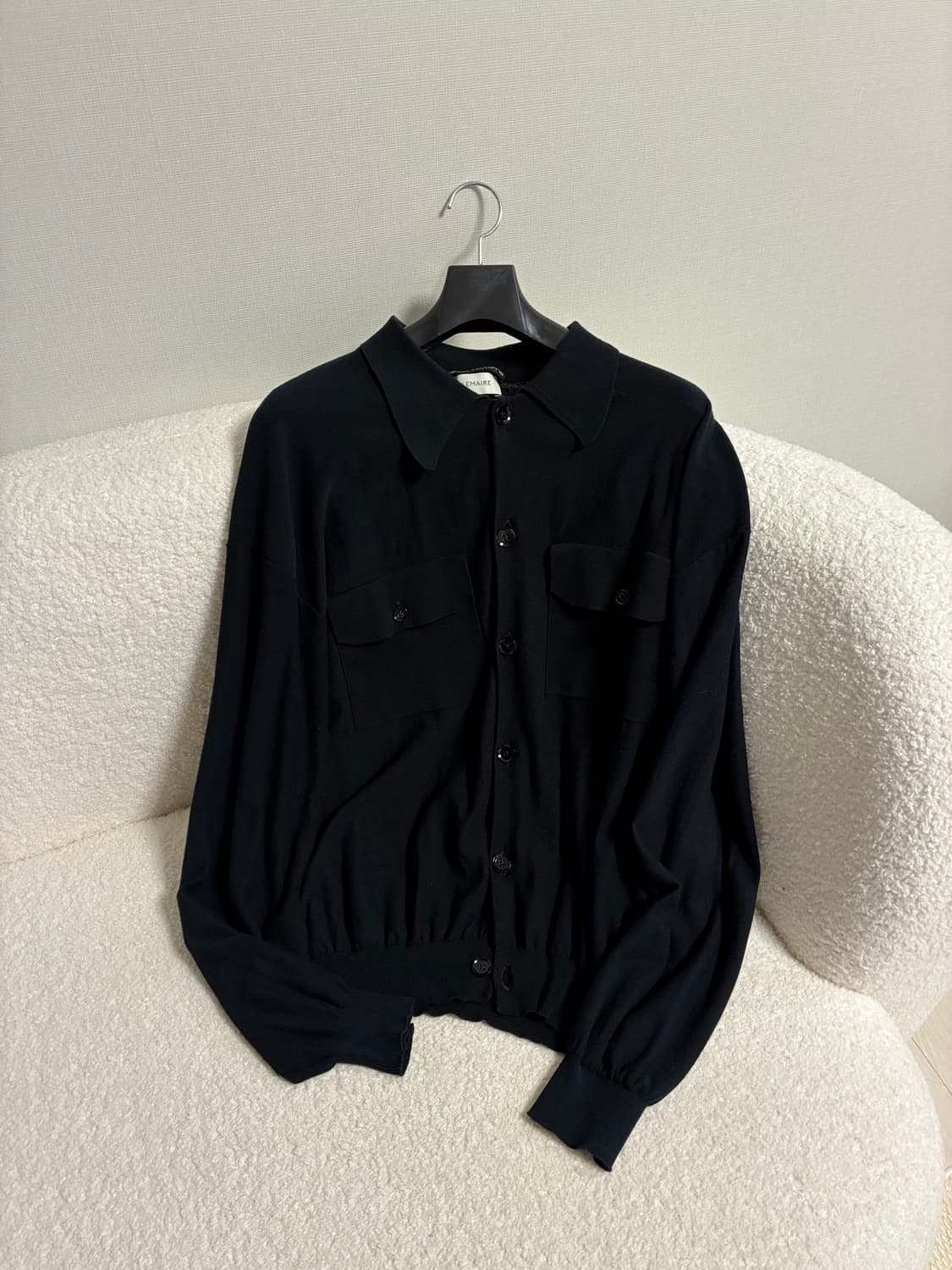 LEMAIRE 니트 셔츠 블랙 사이즈 L 상품이미지2