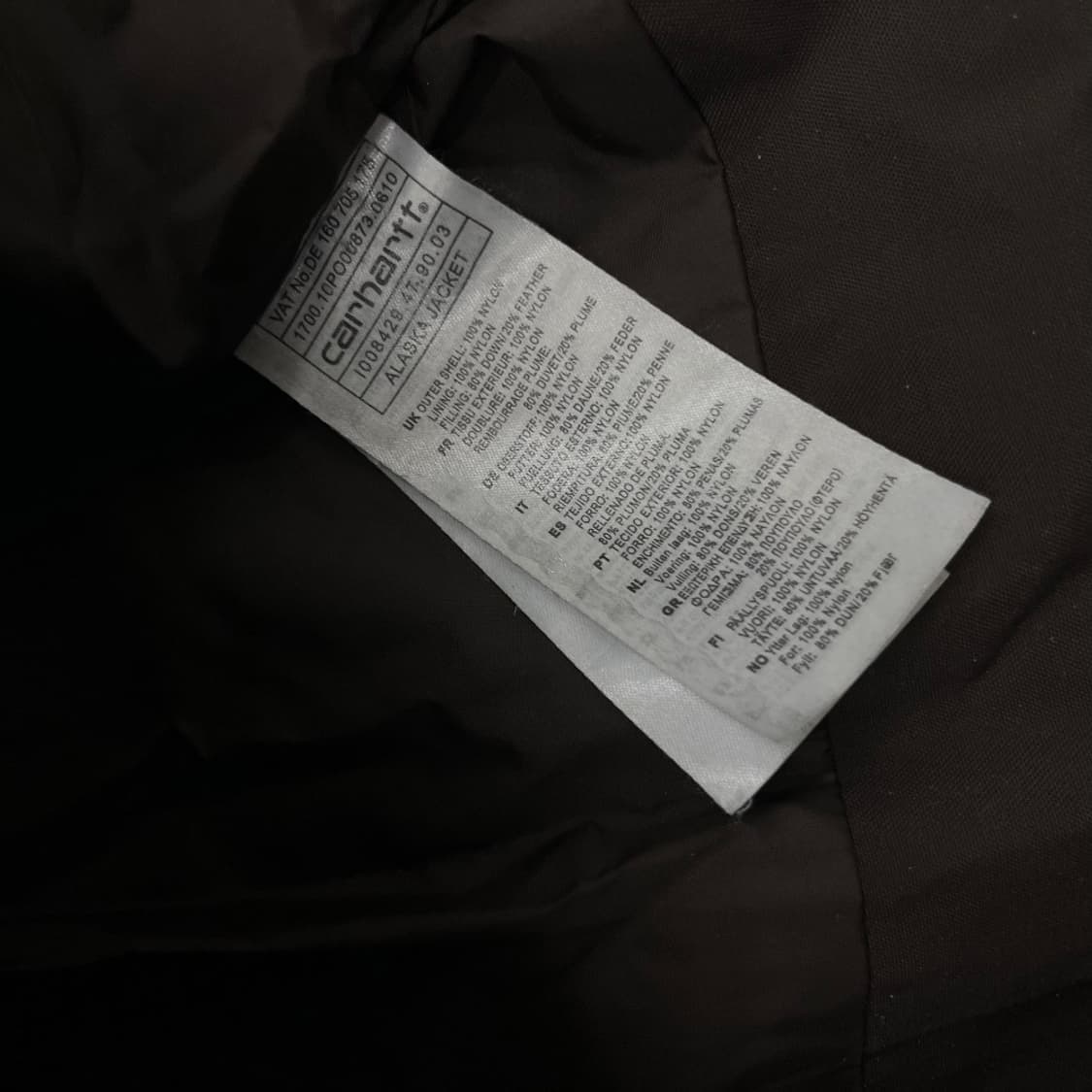 칼하트 미니로고 투웨이 브라운 패딩 M 상품이미지7