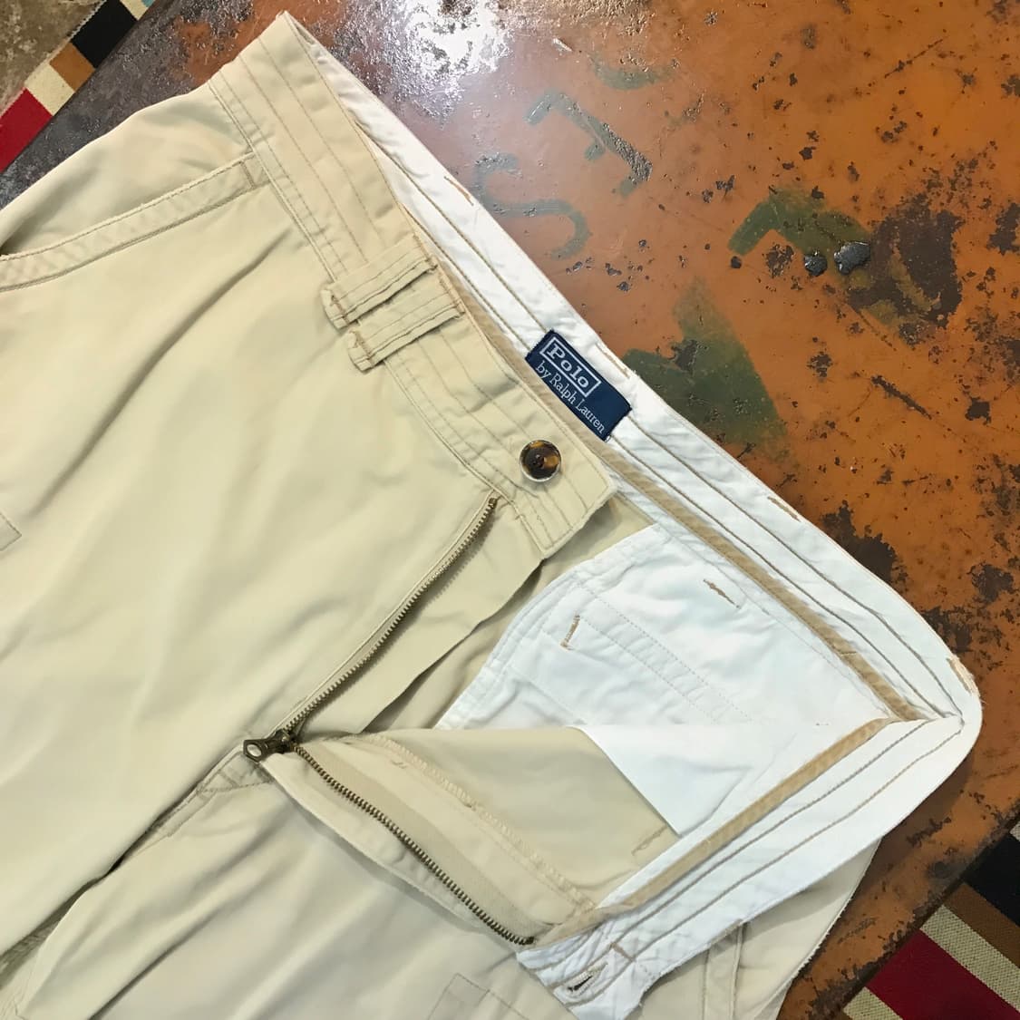 폴로랄프로렌 베이지 코튼 카고 숏 팬츠 반바지 허리 38 빅사이즈 상품이미지5