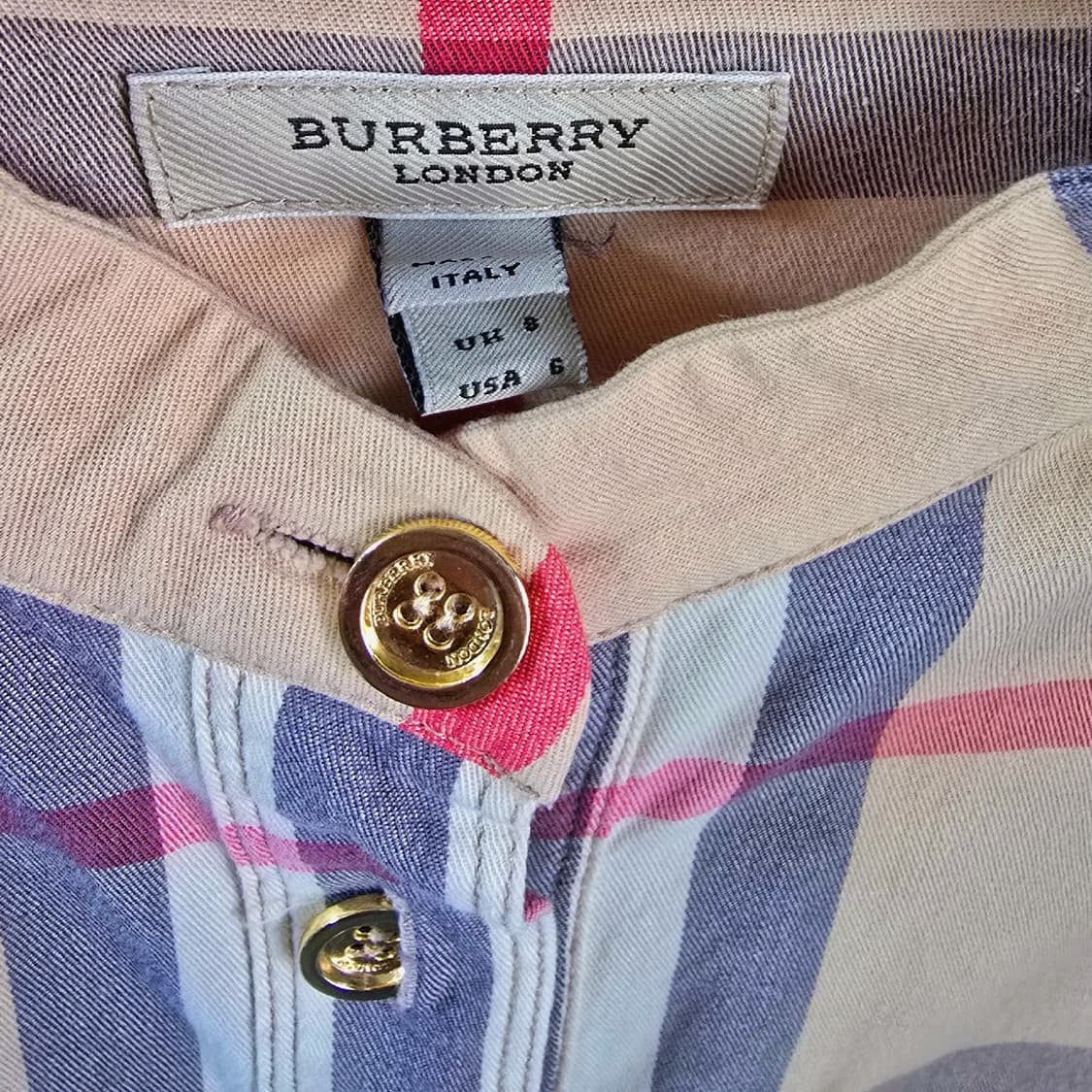 버버리 체크 반팔 원피스 상품이미지3