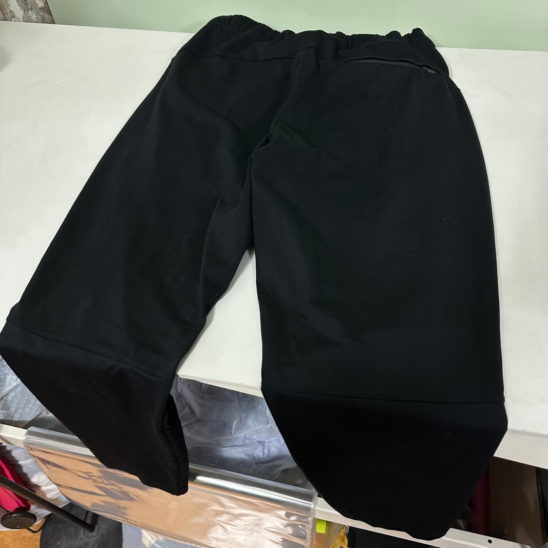 L 노스페이스 블랙 기본로고 레귤러핏 밴딩폴리팬츠 상품이미지6