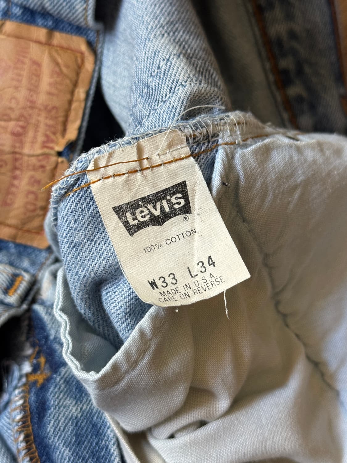 [33]90's 리바이스 501 Made in USA 연청 데님 팬츠 상품이미지5