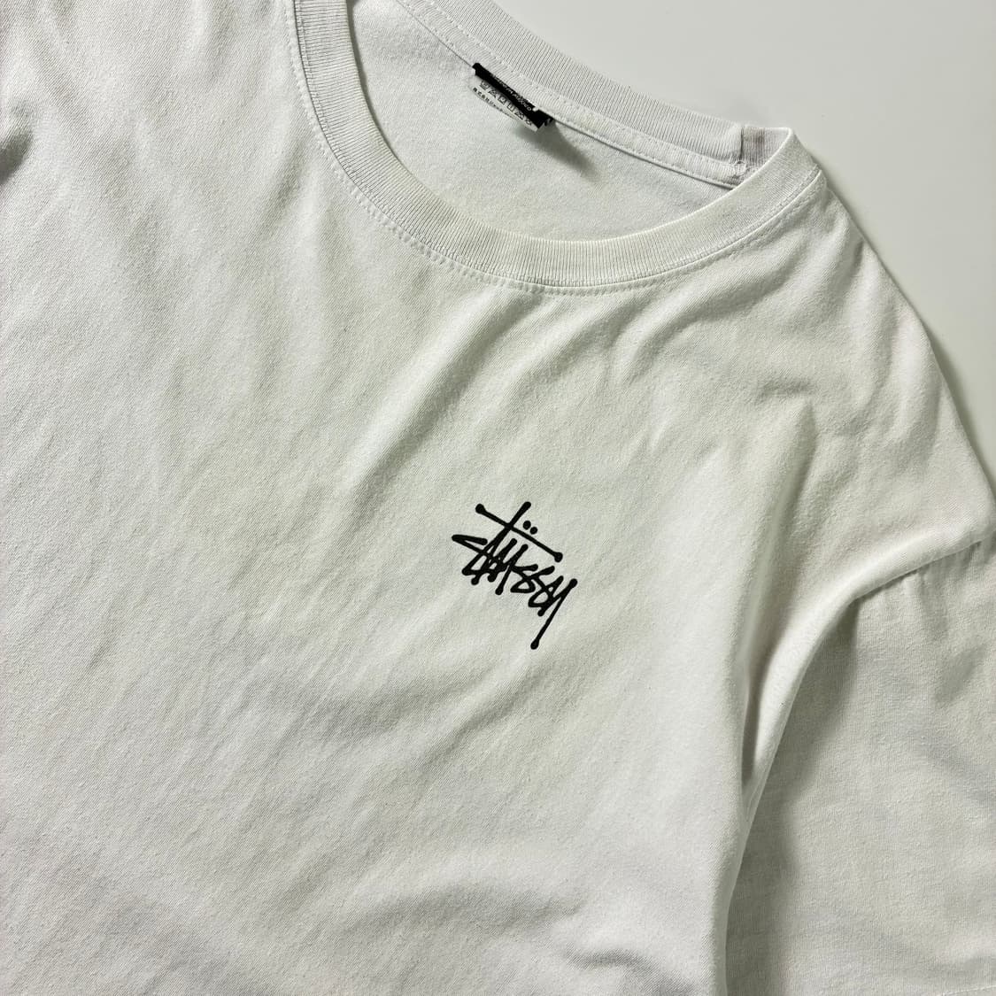Stussy  스투시 베이직 스탁 로고 화이트 반팔티셔츠   상품이미지5