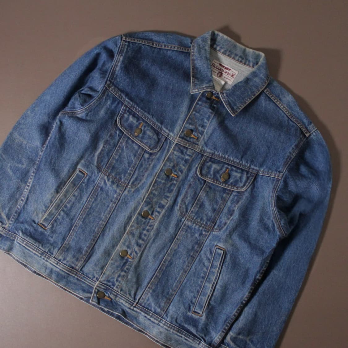 90s Wrangler Rugged Wear 데님 트러커 자켓 L024 상품이미지2