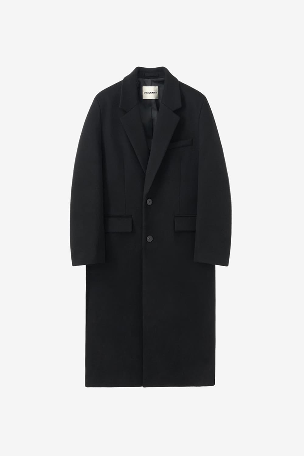 인사일런스 캐시미어 체스터 코트 블랙 상품이미지1