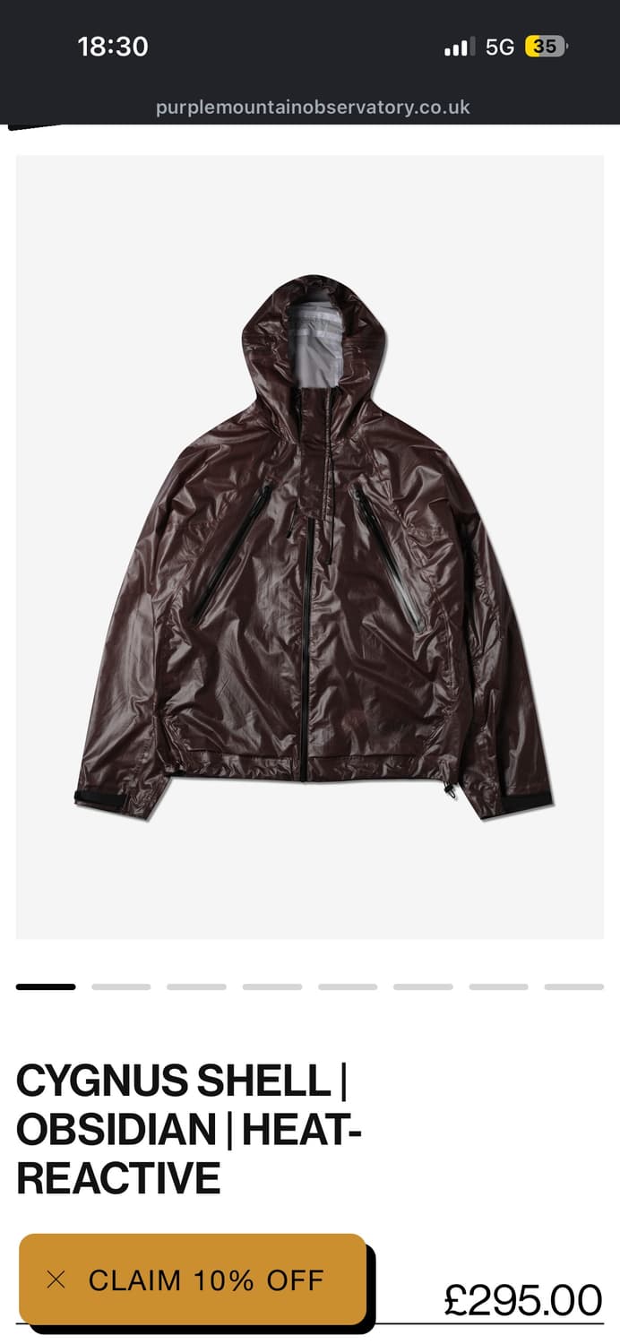 퍼플마운틴 옵저버토리 히트리액티브 쉘 자켓 상품이미지1