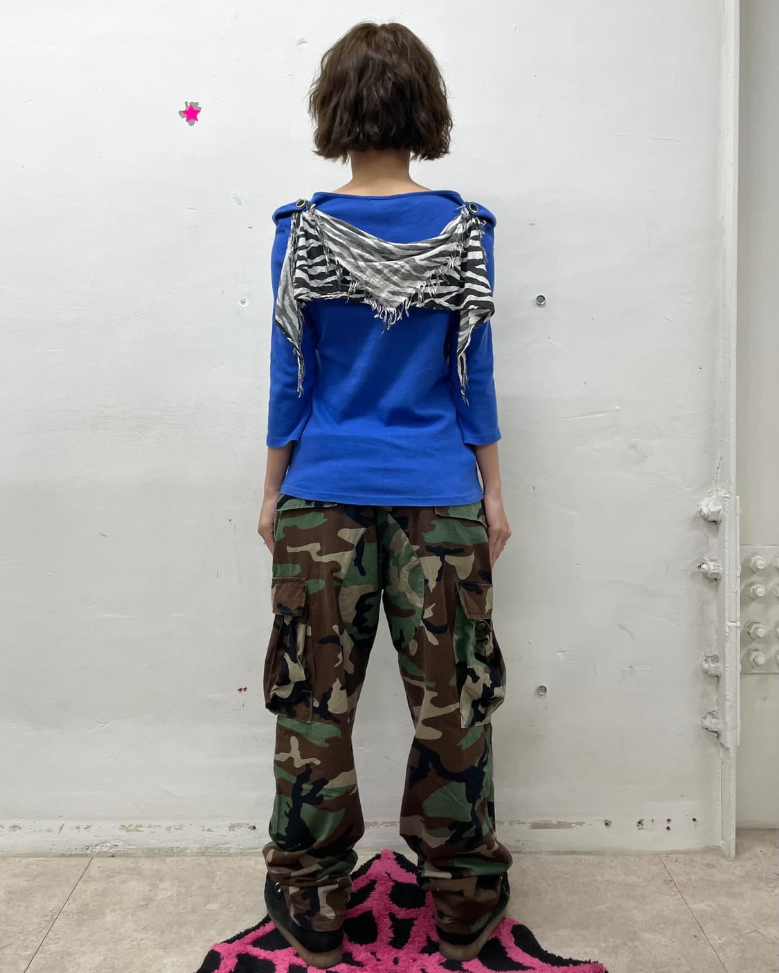 Zebra Shoulder Blue Half Sleeve 상품이미지5