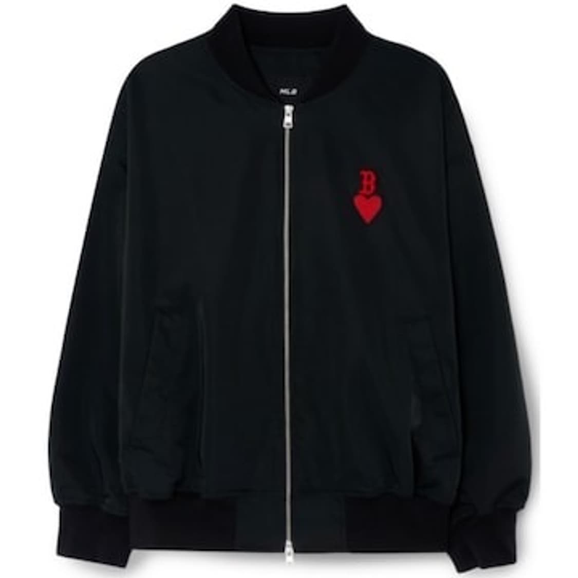 MLB 하트 베이스볼 점퍼 블랙 M 상품이미지5