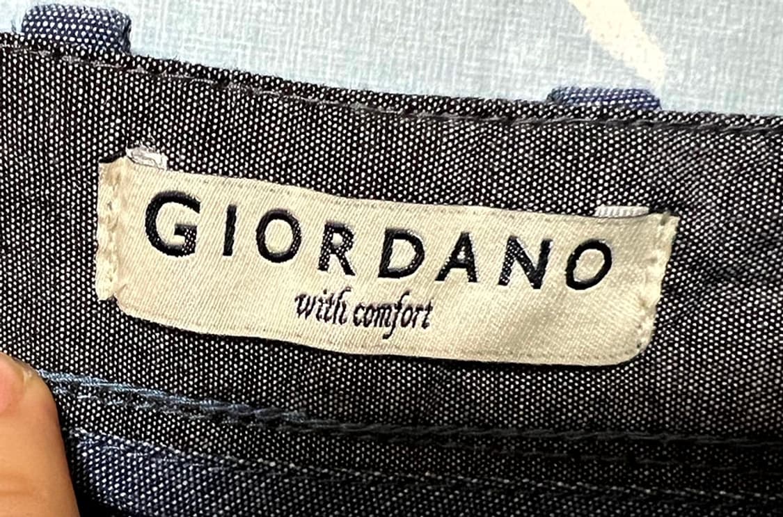 지오다노 남자 면바지 여름 스키니핏 시원한 새상품 블루 캐주얼 XL 34 상품이미지4