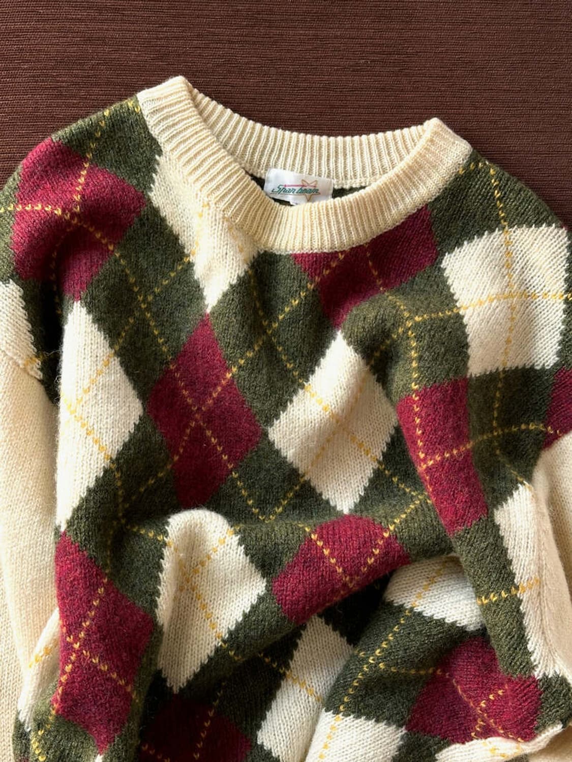 Dry wool argyle pattern knit P/O 상품이미지1