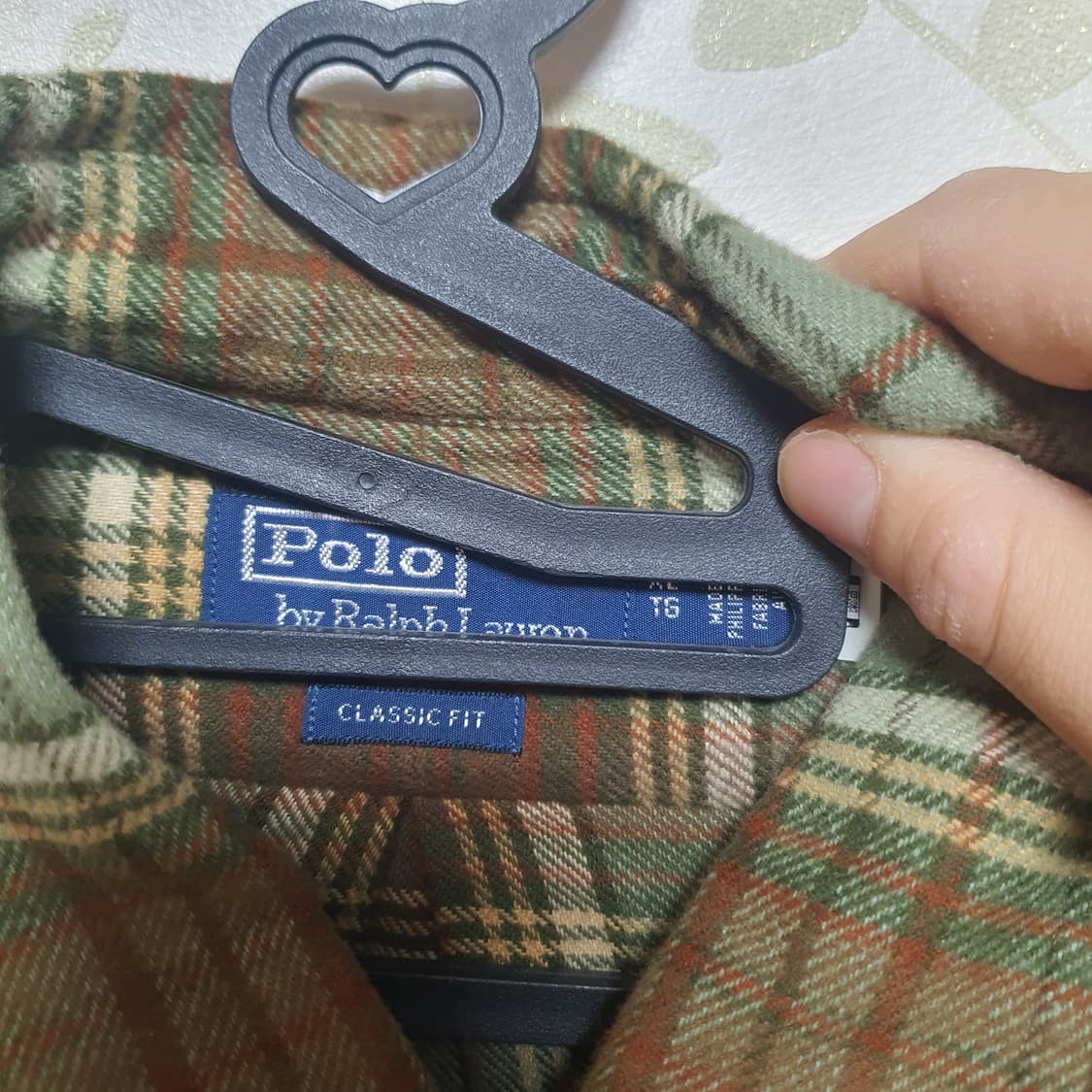 폴로 플라넬 타탄체크 셔츠 판매합니다. 상품이미지3