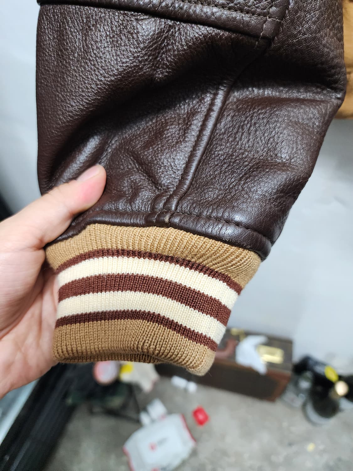 POSHBOY 90s 포쉬보이 WOOL LEATHER 바시티자켓 상품이미지6