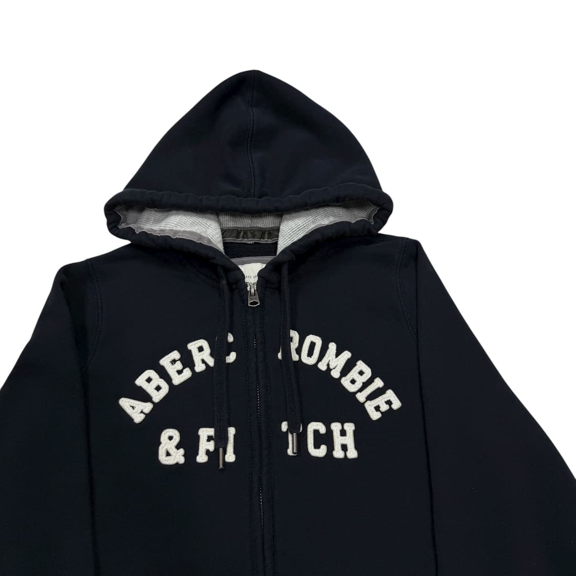 아베크롬비 빈티지 Y2K 네이비 스펠로고 기모 후드집업 자켓 M 상품이미지2
