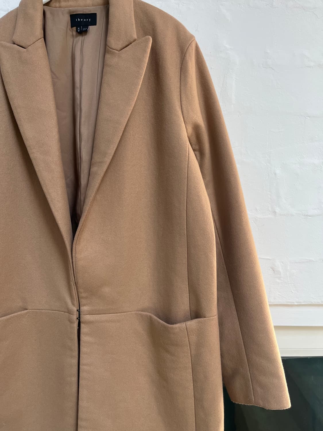 Theory 체스터필드 베이지 울 코트 M 상품이미지3