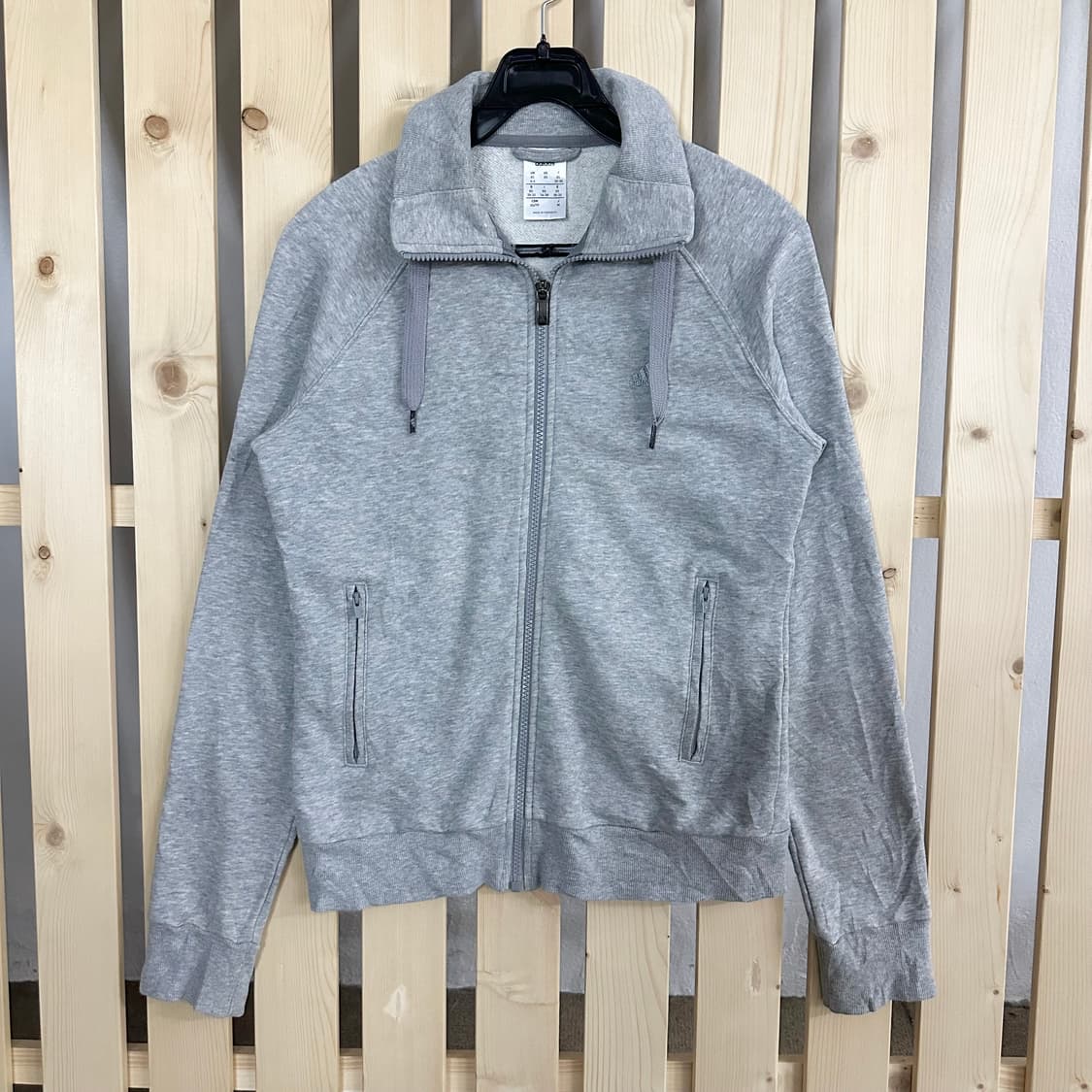 (S) 아디다스 그레이 코튼 져지 집업 상품이미지1