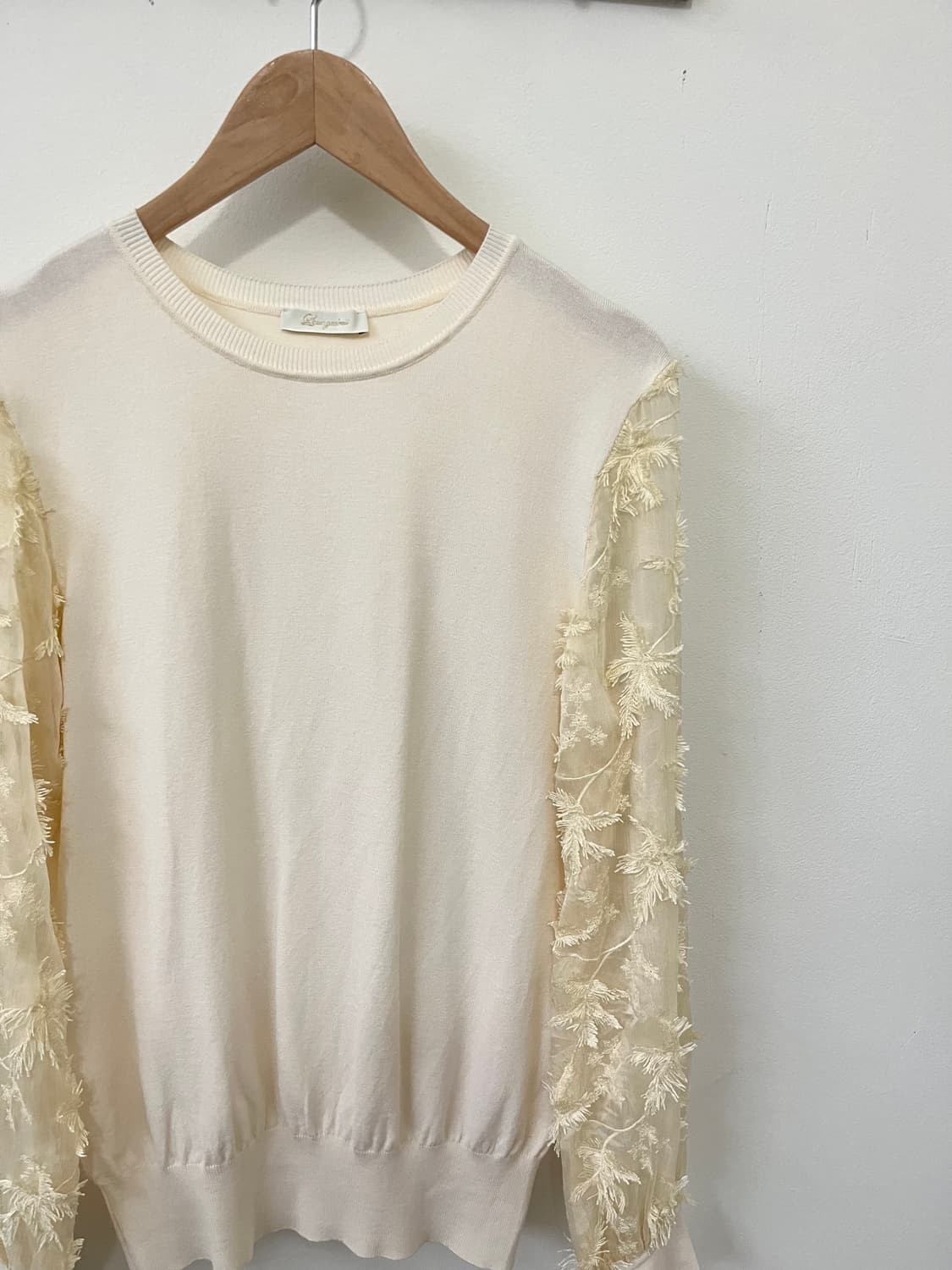 Loungedress 플라워 시스루 스웨터 상품이미지4