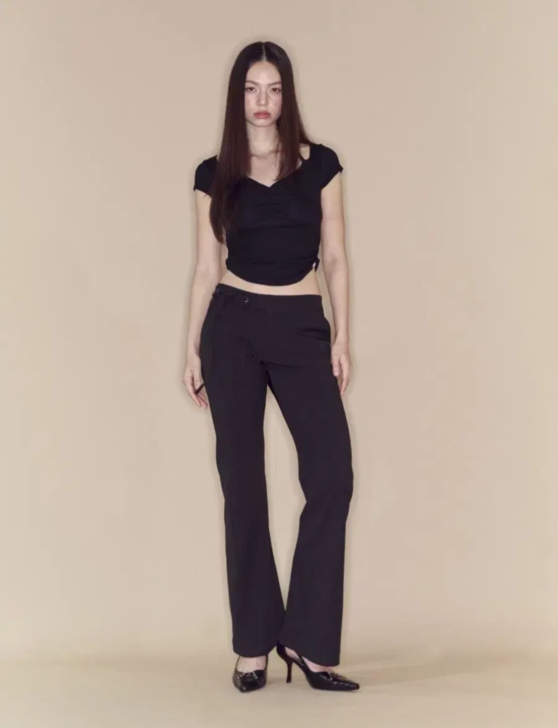 플리즈노팔로우 소피아 리본 부츠컷 슬랙스 1사이즈 상품이미지2