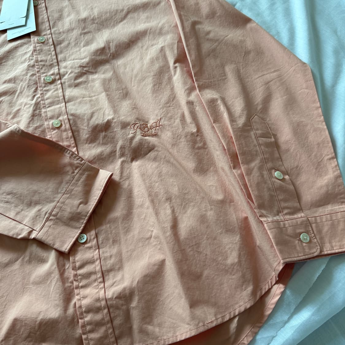  gbh 피치컬러 오버핏 셔츠 상품이미지3