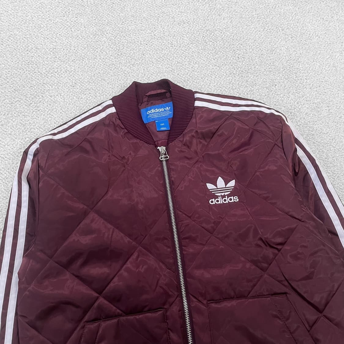 아디다스 슈퍼스타 퀄팅 경량 패딩 자켓 버건디 상품이미지3
