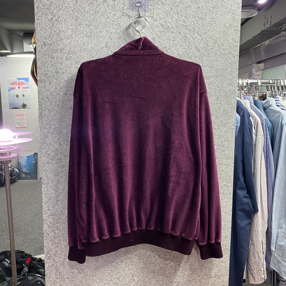 아디다스 90s 벨루어 버건디 트랙탑 져지 자켓  B4154 상품이미지6