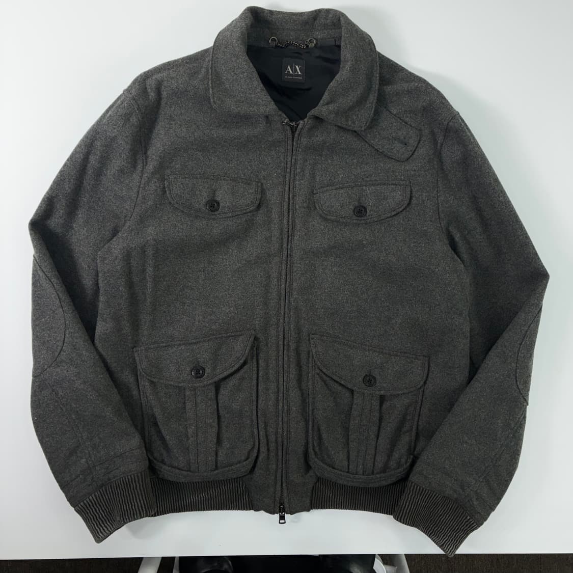 Armani Exchange 알마니 엑스체인지 그레이 울 혼방 자켓 상품이미지1