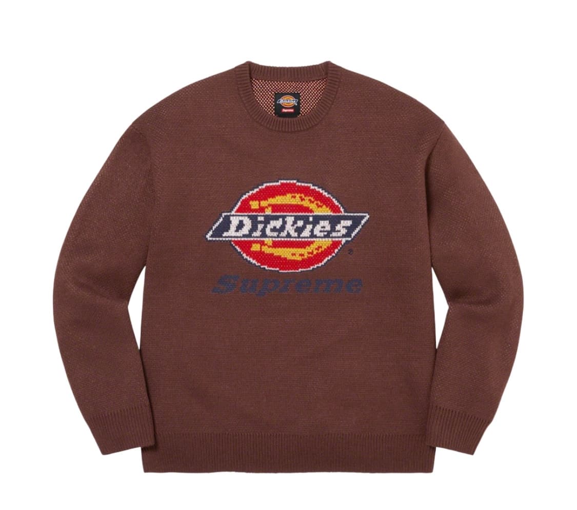 슈프림 디키즈 니트 브라운 xl 상품이미지1