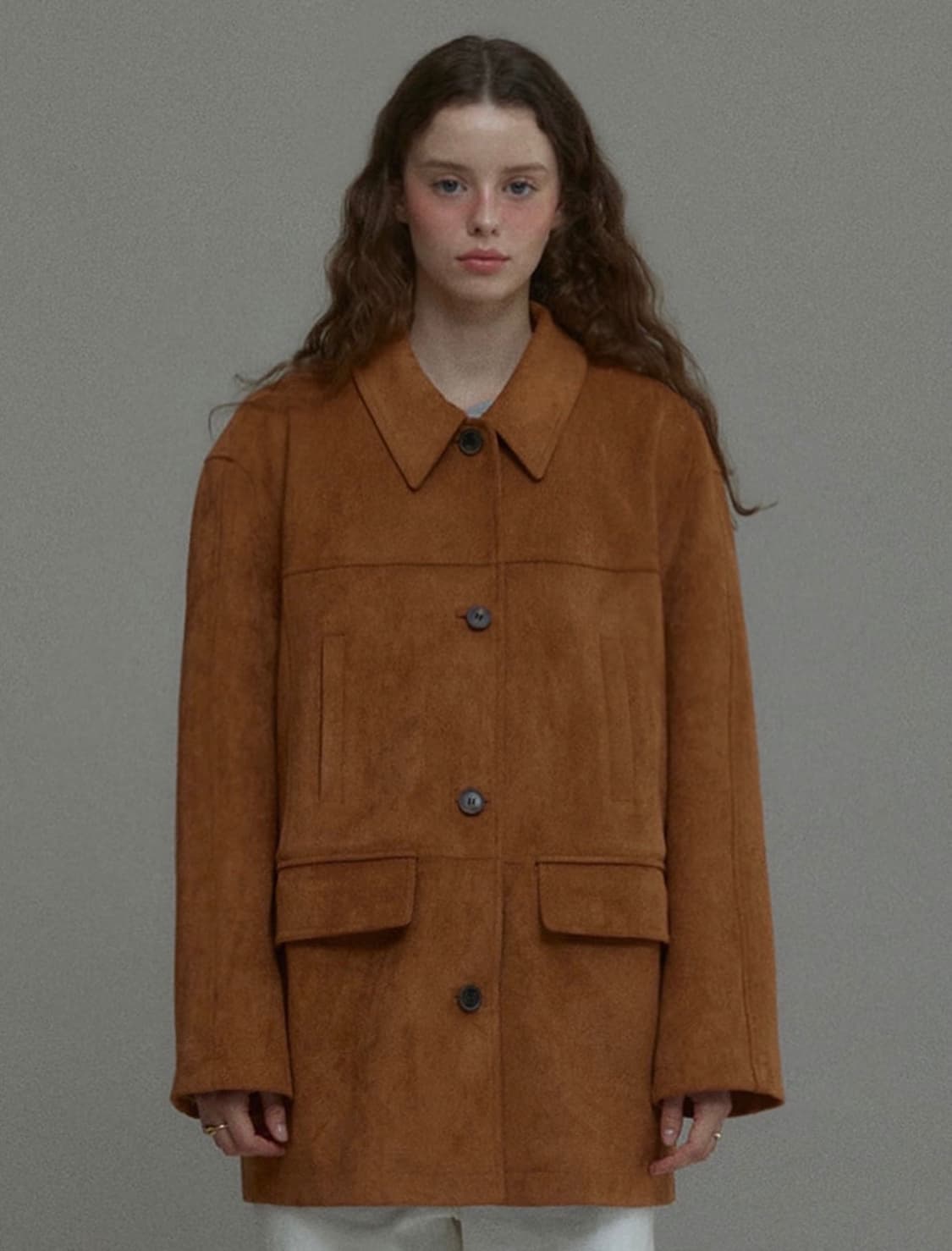 샤드라마 스웨이드 하프 자켓 상품이미지1