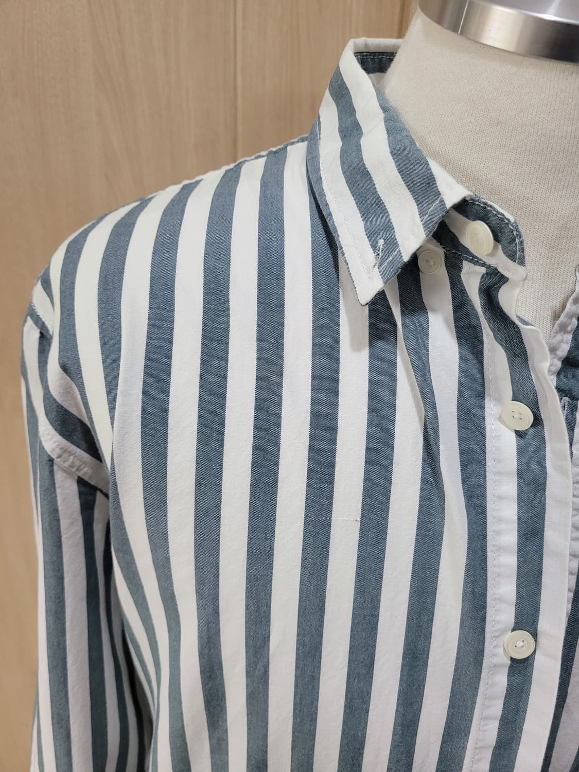 행텐 Hangten 남자 스트라이프 셔츠 105 라이트그린 상품이미지3