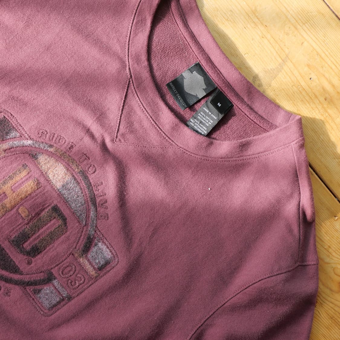 할리데이비슨 펠트 로고 맨투맨  상품이미지4