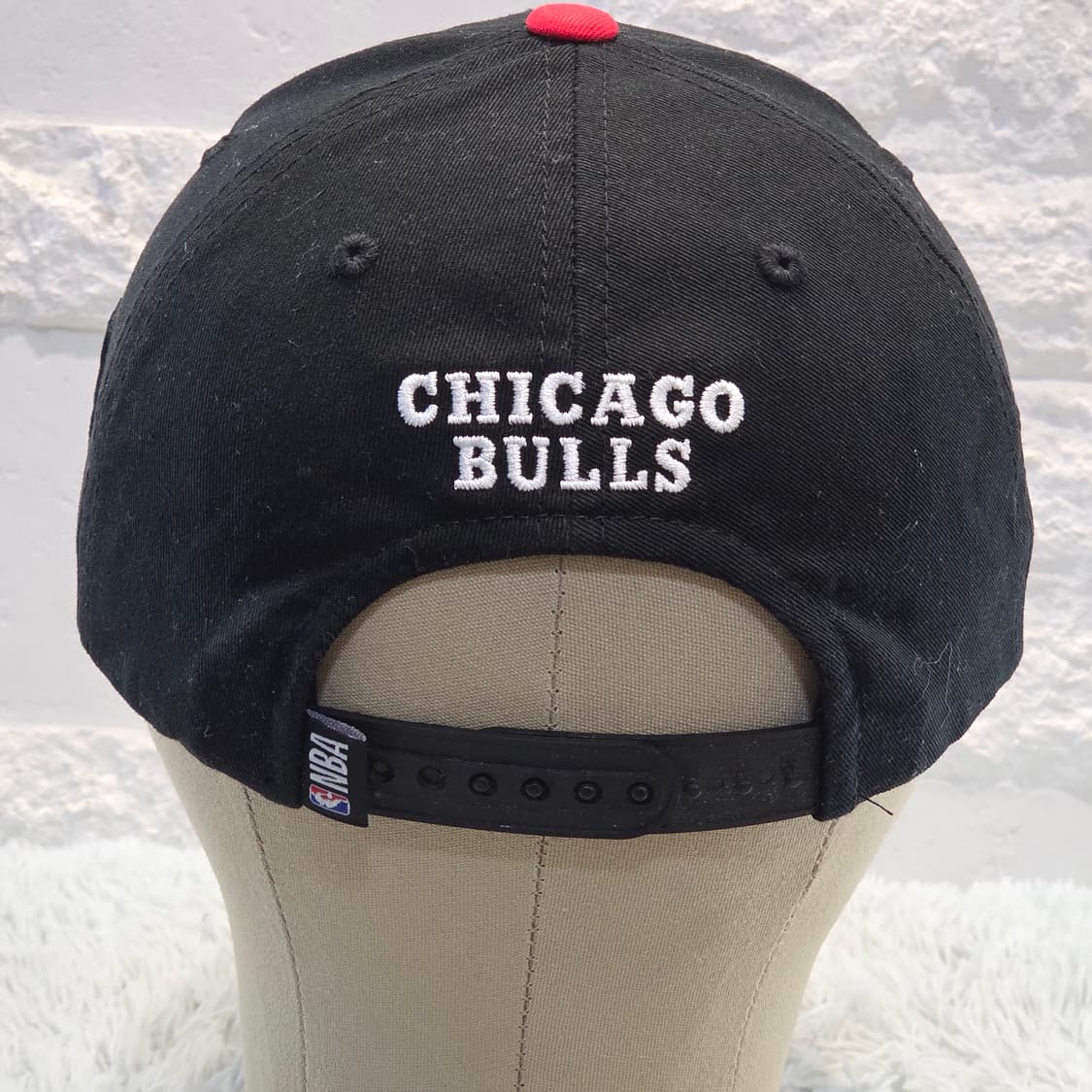 M1-3:NBA 시카고 불스 로고 캡 블랙 레드 프리사이즈 54-57cm 상품이미지5