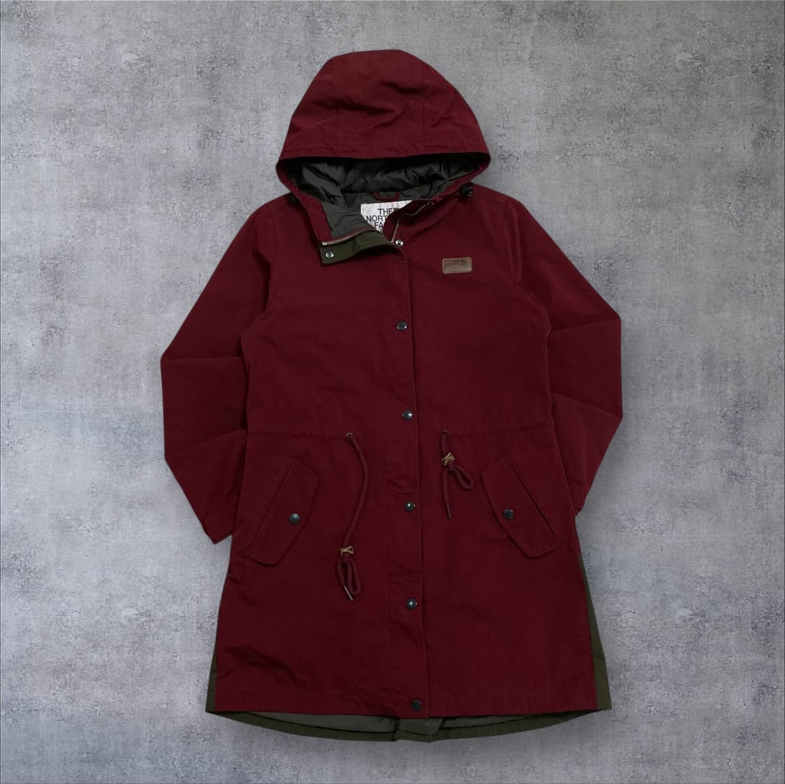 노스페이스 스몰 로고 버건디 포호노 트렌치 코트 상품이미지1