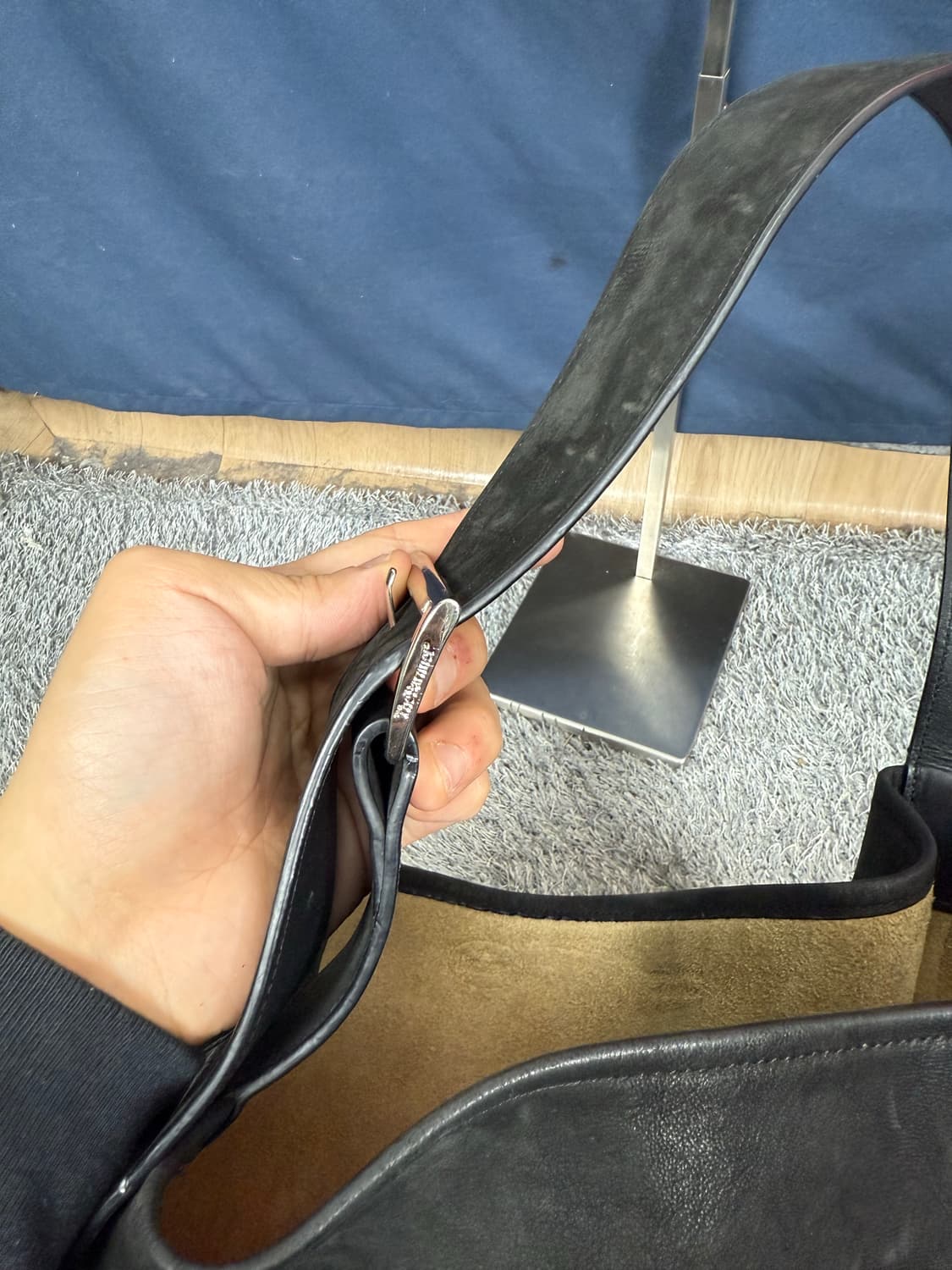 The barnet 더바넷 버킷 누벅 토트백/블랙 상품이미지4